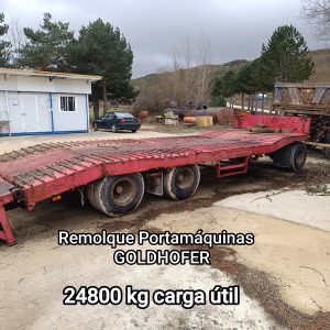 REMOLQUE GOLDHOFER PORTAMAQUINARIA 3 EJES